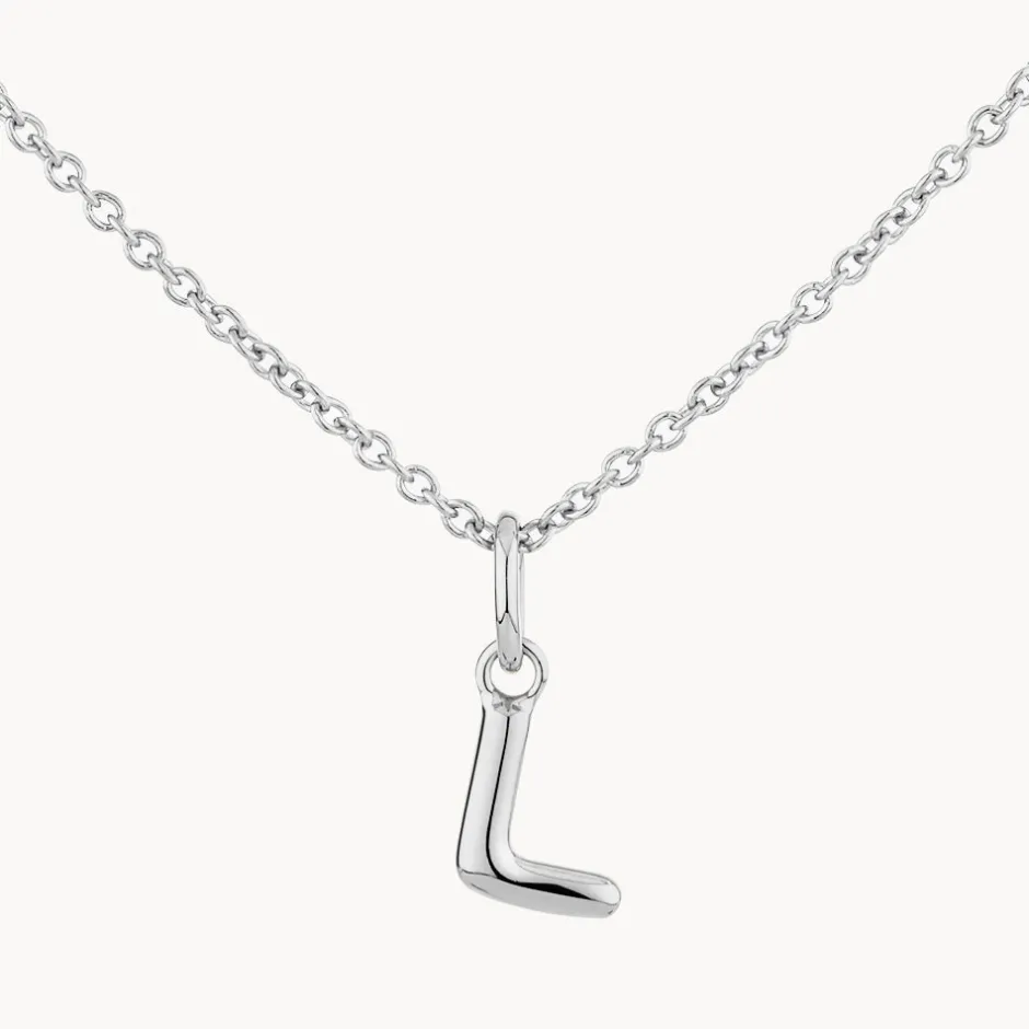 Fashion Bubble Letter Necklace in Silver Best Selling Gifts | Letter Jewellery