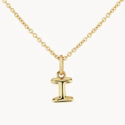 Outlet Bubble Letter Necklace in Gold Best Selling Gifts | Letter Jewellery
