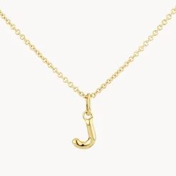 Outlet Bubble Letter Necklace in Gold Best Selling Gifts | Letter Jewellery