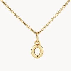 Outlet Bubble Letter Necklace in Gold Best Selling Gifts | Letter Jewellery