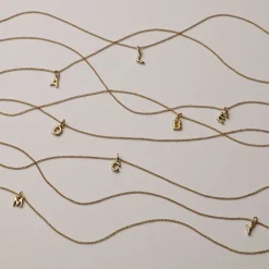 Outlet Bubble Letter Necklace in Gold Best Selling Gifts | Letter Jewellery