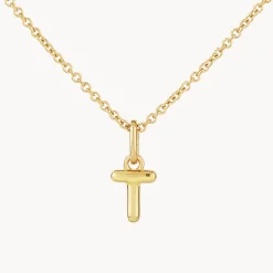 Outlet Bubble Letter Necklace in Gold Best Selling Gifts | Letter Jewellery
