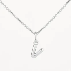 Fashion Bubble Letter Necklace in Silver Best Selling Gifts | Letter Jewellery