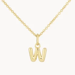 Outlet Bubble Letter Necklace in Gold Best Selling Gifts | Letter Jewellery