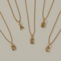 Outlet Bubble Letter Necklace in Gold Best Selling Gifts | Letter Jewellery