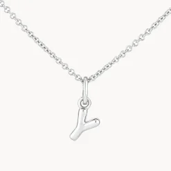 Fashion Bubble Letter Necklace in Silver Best Selling Gifts | Letter Jewellery