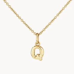 Outlet Bubble Letter Necklace in Gold Best Selling Gifts | Letter Jewellery