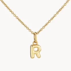 Outlet Bubble Letter Necklace in Gold Best Selling Gifts | Letter Jewellery