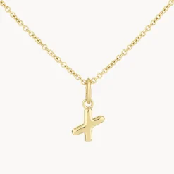 Outlet Bubble Letter Necklace in Gold Best Selling Gifts | Letter Jewellery