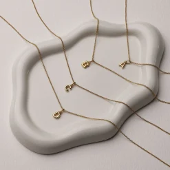 Outlet Bubble Letter Necklace in Gold Best Selling Gifts | Letter Jewellery