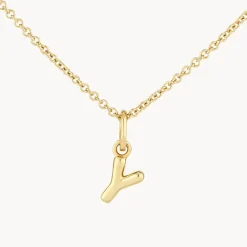 Outlet Bubble Letter Necklace in Gold Best Selling Gifts | Letter Jewellery