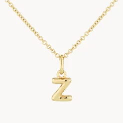 Outlet Bubble Letter Necklace in Gold Best Selling Gifts | Letter Jewellery
