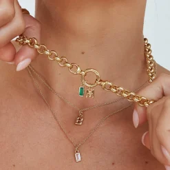 Outlet Bubble Letter Necklace in Gold Best Selling Gifts | Letter Jewellery