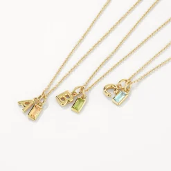 Outlet Bubble Letter Necklace in Gold Best Selling Gifts | Letter Jewellery