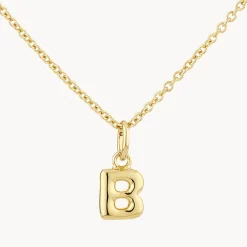 Outlet Bubble Letter Necklace in Gold Best Selling Gifts | Letter Jewellery