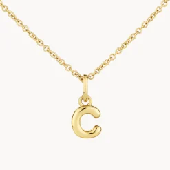 Outlet Bubble Letter Necklace in Gold Best Selling Gifts | Letter Jewellery