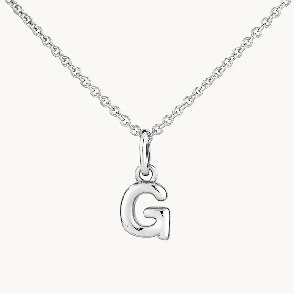 Fashion Bubble Letter Necklace in Silver Best Selling Gifts | Letter Jewellery
