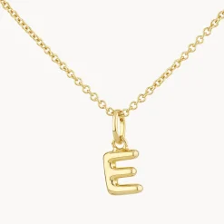 Outlet Bubble Letter Necklace in Gold Best Selling Gifts | Letter Jewellery