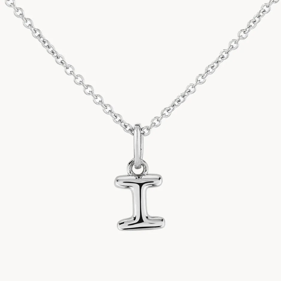 Fashion Bubble Letter Necklace in Silver Best Selling Gifts | Letter Jewellery