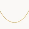 Hot Cable Knit Chain Necklace in Gold Gifts For Him | 18k Fine Gold Plated
