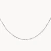 Sale Cable Knit Chain Necklace in Silver Gifts For Him | Family Gifts