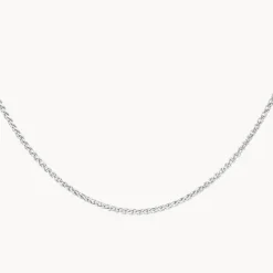 Sale Cable Knit Chain Necklace in Silver Gifts For Him | Family Gifts