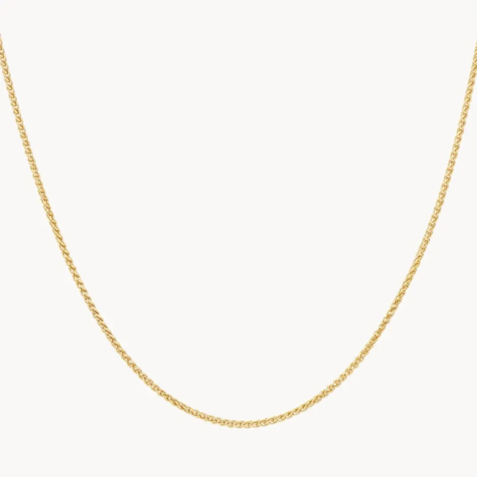 Hot Cable Knit Chain Necklace in Gold Gifts For Him | 18k Fine Gold Plated