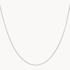Sale Cable Knit Chain Necklace in Silver Gifts For Him | Family Gifts