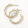 Best Chain Link Hoops in Gold 18k Fine Gold Plated | Earrings