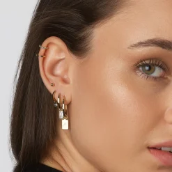 Best Charm Hoop Earrings in 10k Gold Gifts For Her | 10k Gold