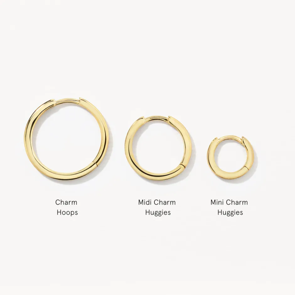 Best Charm Hoop Earrings in 10k Gold Gifts For Her | 10k Gold