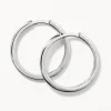 Hot Charm Hoop Earrings in Silver Gifts For Her | 925 Sterling Silver