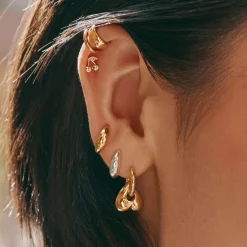 Sale Cherry Helix Single Stud in 10k Gold Earrings | Studs