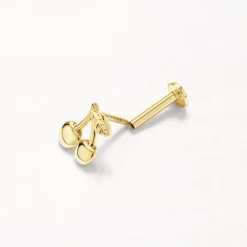 Sale Cherry Helix Single Stud in 10k Gold Earrings | Studs