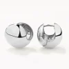 New Chunky Ball Huggie Earrings in Silver Bridal Gifts | 925 Sterling Silver