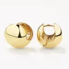 Hot Chunky Ball Huggie Earrings in Gold Bridal Gifts | 18k Fine Gold Plated