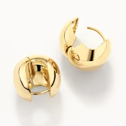 Hot Chunky Ball Huggie Earrings in Gold Bridal Gifts | 18k Fine Gold Plated
