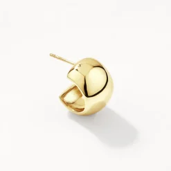 New Chunky Curve Hoops in Gold 18k Fine Gold Plated | Earrings