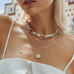 Fashion Chunky Paperclip Chain Necklace in Silver 925 Sterling Silver | Necklaces & Pendants