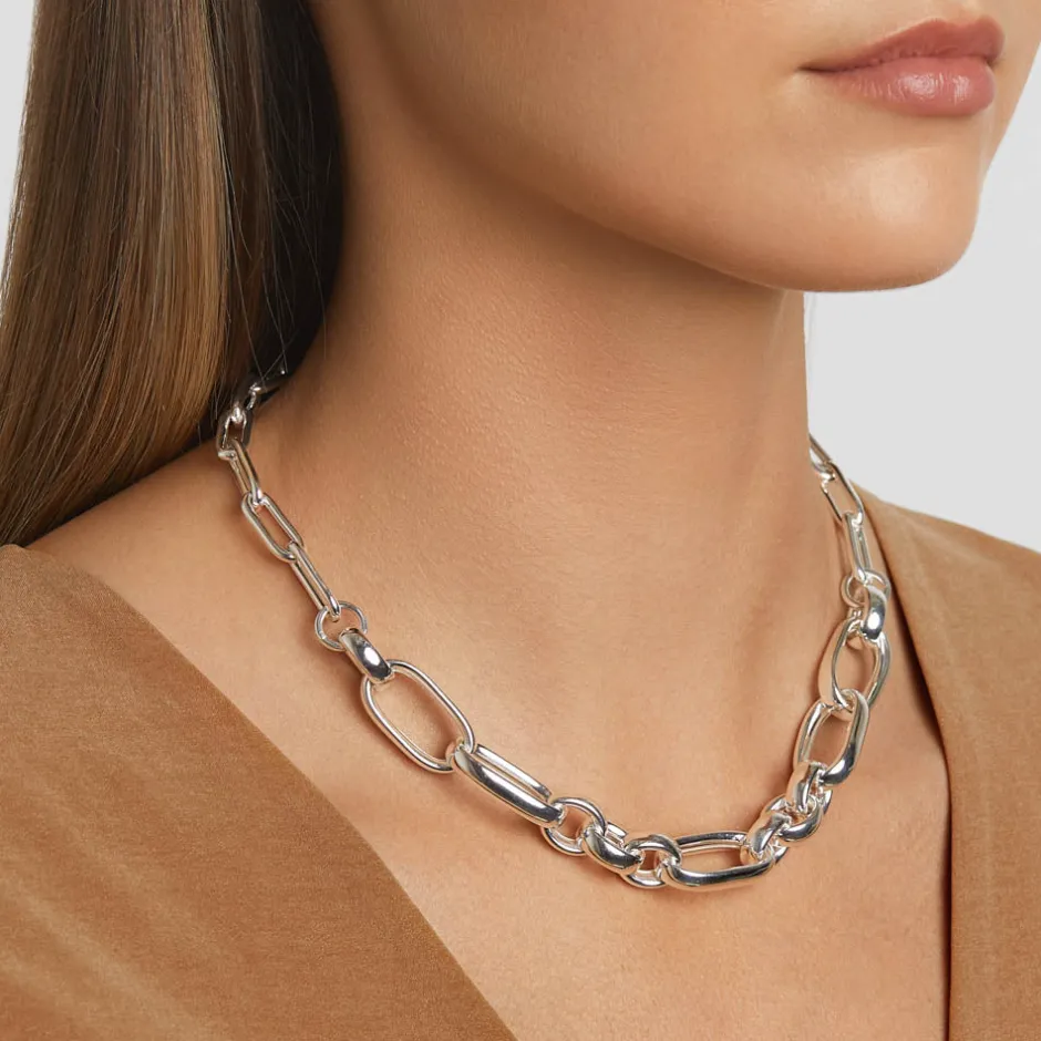 Fashion Chunky Paperclip Chain Necklace in Silver 925 Sterling Silver | Necklaces & Pendants