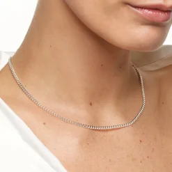 Hot Classic Curb Chain Necklace in Silver 925 Sterling Silver | Necklaces & Pendants