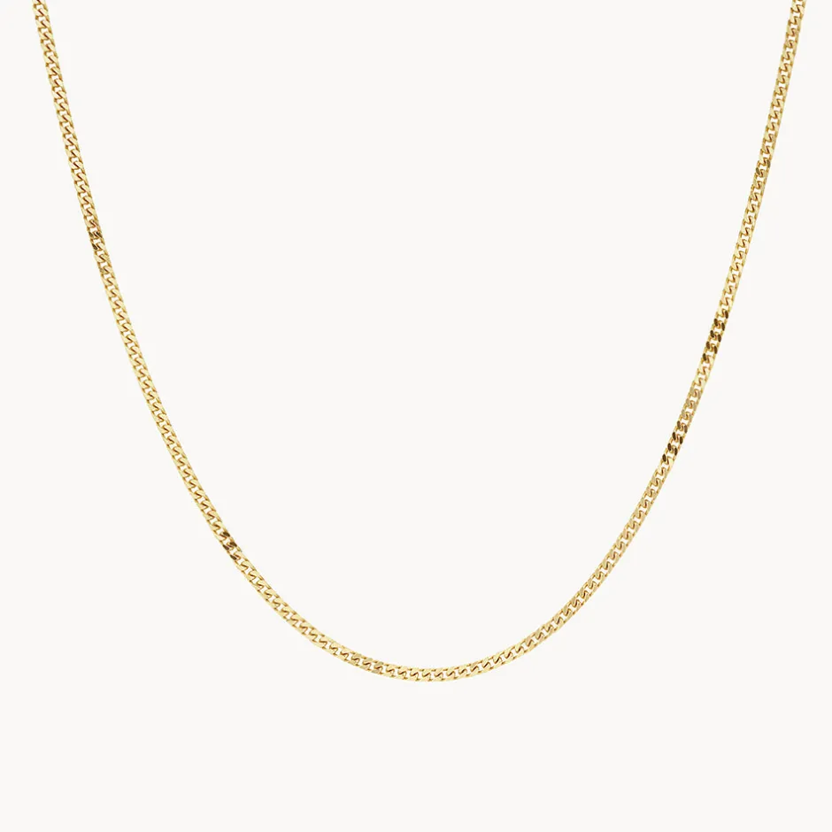 Sale Classic Curb Chain Necklace in Gold 18k Fine Gold Plated | Necklaces & Pendants