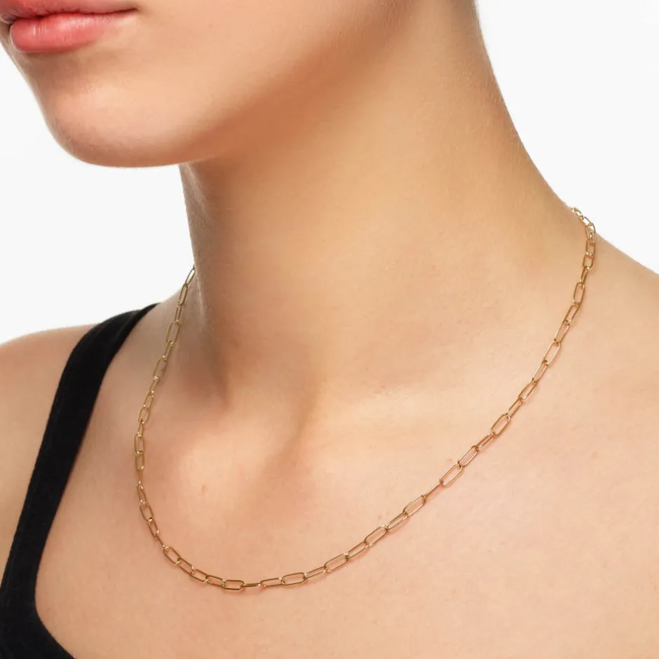 Discount Classic Paperclip Chain Necklace in 10k Gold Gifts For Him | 10k Gold