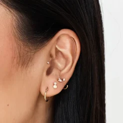 New Climber Helix Single Stud Earring in 10k Gold Under $150 | 10k Gold