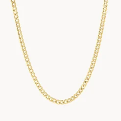 Clearance Curb Chain Necklace in Gold Gifts For Him | 18k Fine Gold Plated