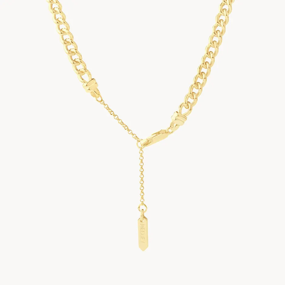 Clearance Curb Chain Necklace in Gold Gifts For Him | 18k Fine Gold Plated