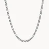 New Curb Chain Necklace in Silver Gifts For Him | 925 Sterling Silver