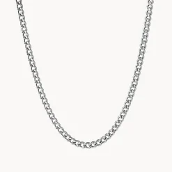 New Curb Chain Necklace in Silver Gifts For Him | 925 Sterling Silver