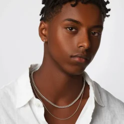 New Curb Chain Necklace in Silver Gifts For Him | 925 Sterling Silver