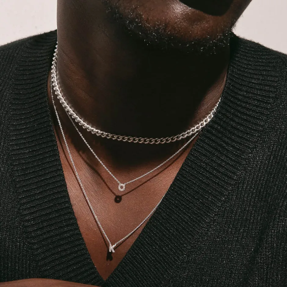New Curb Chain Necklace in Silver Gifts For Him | 925 Sterling Silver